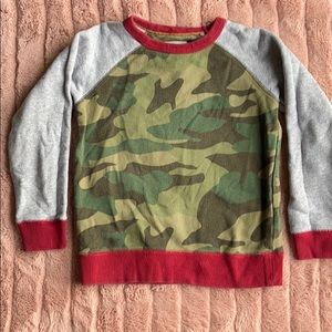 Mini Boden camouflage print sweatshirt. Size 7 - 8